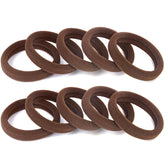 BAOLI brown hair ties 100pcs, secure all-day hold with no crease.