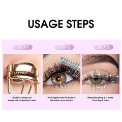 Baorder glitter mascara in gold diamond for luminous eye drama.