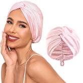 Baqzqudnl bonete de satén ajustable para dormir protege el cabello y reduce fricción.