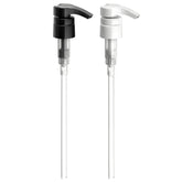 Bar5F 1-liter pump on shampoo bottle, displaying precise 4 cc per pump.