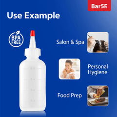 Bar5F bottle with measuring scale for accurate mixing