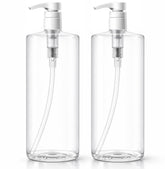 Bar5F pump bottle two-pack 32-ounce capacity for shampoo, conditioner, or lotion.