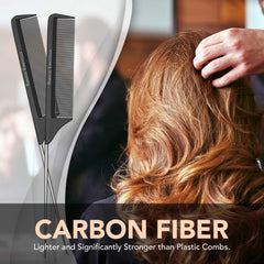 Bardeau Essentials heat resistant tail comb tolerates high-heat styling up to 356°F