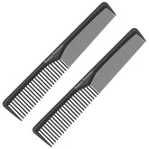Bardeau Essentials styling comb 2-pack in black carbon fiber for lightweight grooming and anti-static control.