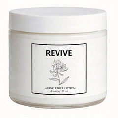 Bare Basics Revive Nerve Relief Cream bottle close-up showing cooling formula