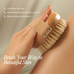 Cerdas naturales de firmeza media para exfoliación efectiva Bare Botanics.