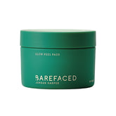 Barefaced Glow Peel Pad pack front showing 60 pads for at home exfoliation and renewal.