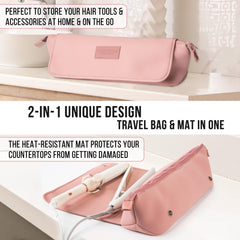 Barefoot Caribou interior pockets organize irons, clips, and cords neatly.