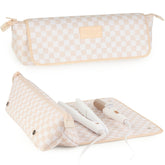 Barefoot Caribou travel bag and heat resistant mat for safe, on the go styling