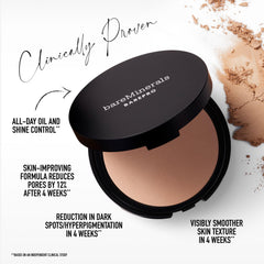 Barepro 24HR sponge application demonstrates buildable coverage on skin.