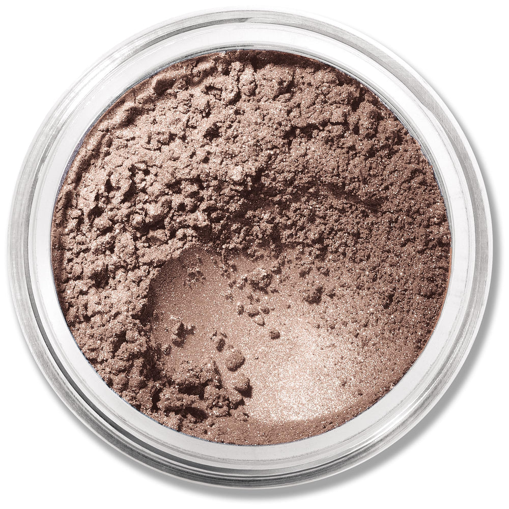 BareMinerals Celestine loose eyeshadow jar with creamy texture for easy blending.