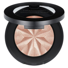 bareMinerals Gen Nude Highlighting Blush Opal Glow compact reveals silky, luminous texture.