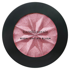 bareMinerals Gen Nude glow application on cheeks for lifted rosy color.