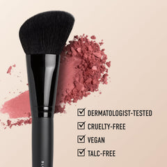 BareMinerals Loose blush Vintage Peach brush application for layered color.