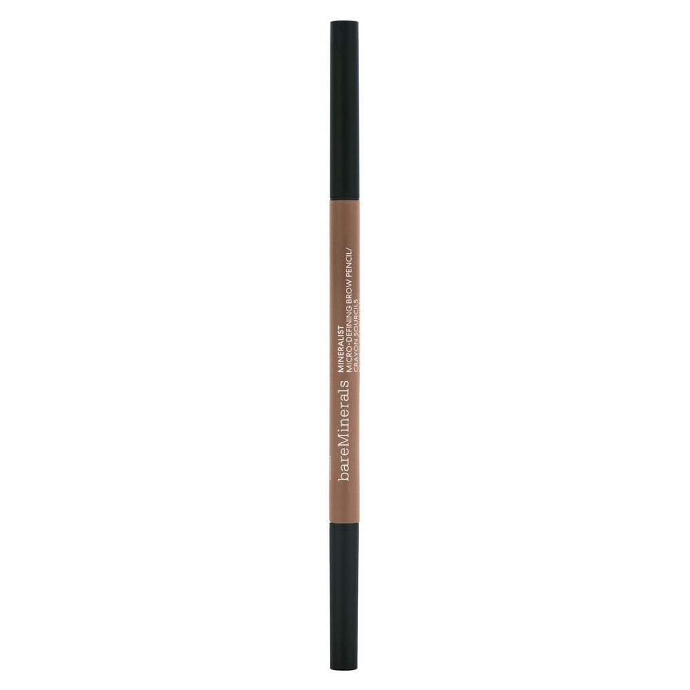 bareMinerals Mineralist detailing micro-fill brow pencil applying hairlike strokes for natural fullness