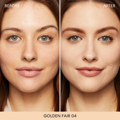 bareMinerals Original Loose Powder Foundation brush application demonstrating buildable coverage