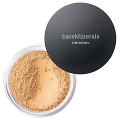 bareMinerals Original Loose Powder Foundation bottle with SPF 15 for buildable coverage.