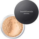 BareMinerals original loose powder foundation SPF 15 Ivory 06 swatch for natural, buildable coverage.