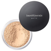 bareMinerals Original Matte Foundation cap open showing powder pour for easy, buildable coverage.