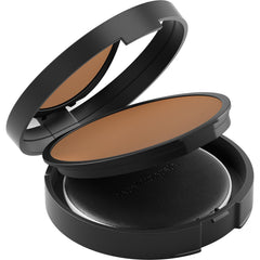 bareMinerals Original Pressed Mineral Veil Sheer Tan texture close-up highlights silky, talc-free finish
