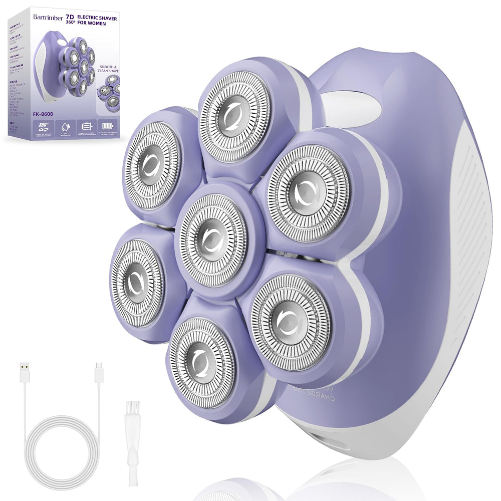 Bartrimber 7D floating head close-up for fast full-area shaving and smooth skin.