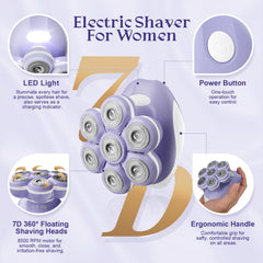 Bartrimber waterproof IPX6 shaver suitable for shower use and easy cleaning