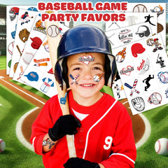 Baseball tattoos 96PCS sheet 2 perfect for classroom rewards and events