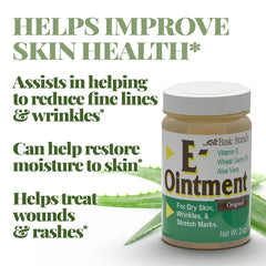 Basic Organics Vitamina E Ungüento, textura nutritiva para uñas y cabello más saludables.