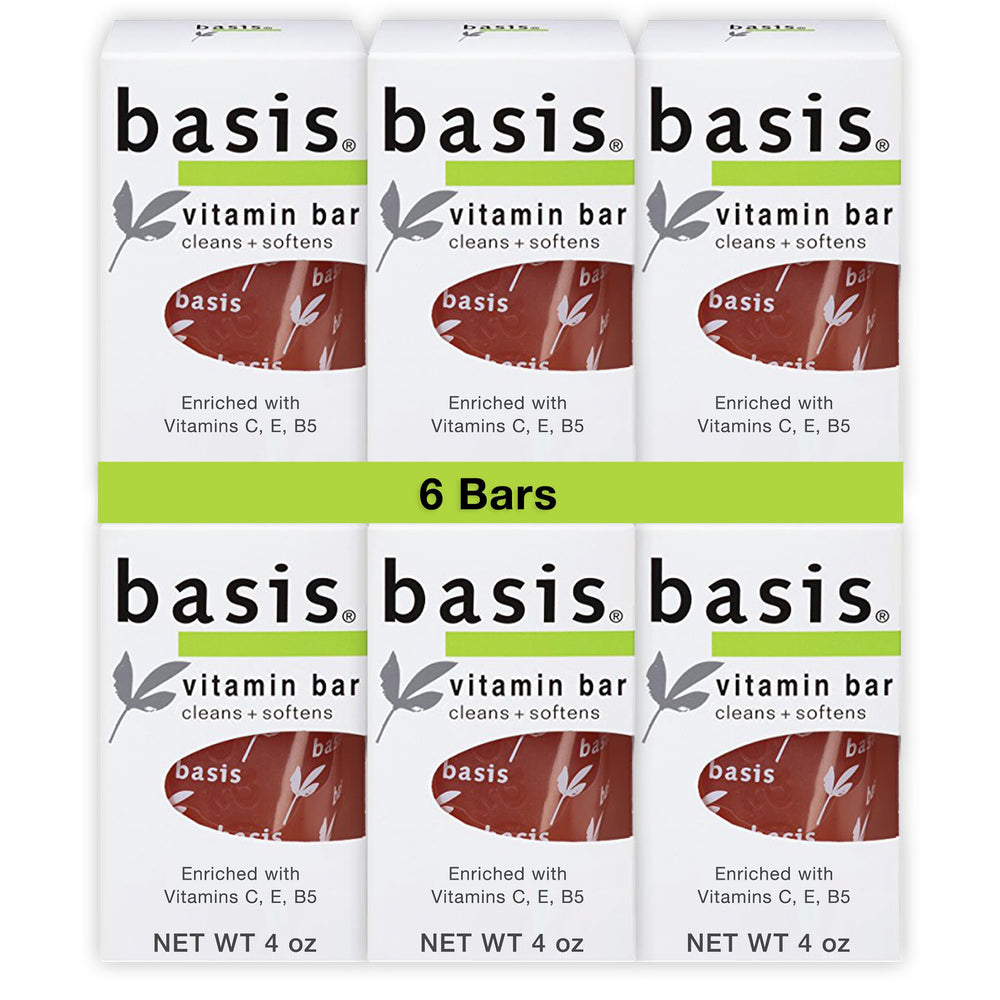 Basis Jabon Barra Vitamina C, E y B5 para cuerpo y piel suave tras el baño