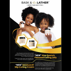BASK & LATHER crema para rizos con aceite de semilla de uva hidrata