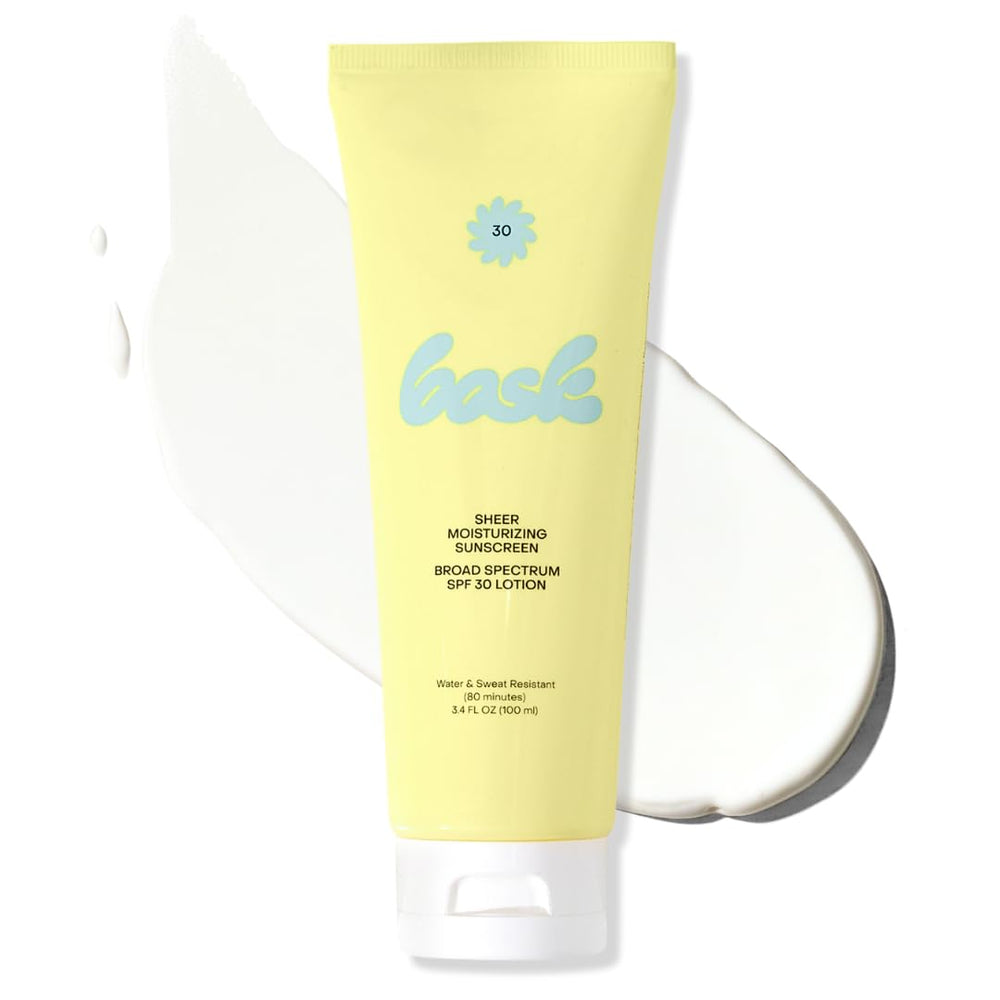 Bask loción solar SPF30: aplicación suave y protección UVA/UVB para piel sensible.