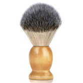 Bassion hand-crafted shaving brush with wood handle for a smooth lather