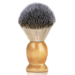 Bassion hand-crafted shaving brush with wood handle for a smooth lather