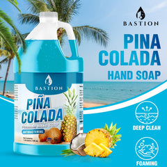 Bastion foaming hand soap closeup showing creamy foam and moisturizing formula.