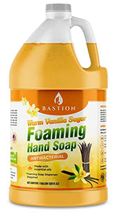 Bastion Warm Vanilla Sugar foam bottle for easy refills and premium hand cleansing.