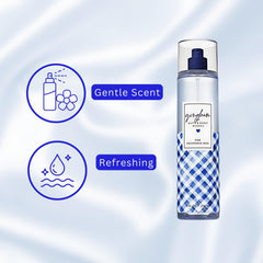 Bath & Body Works Gingham spray in action for quick refreshment