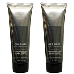 Bath and Body Works Graphite Ultimate Hydration Body Cream bottle for 8 oz packaging