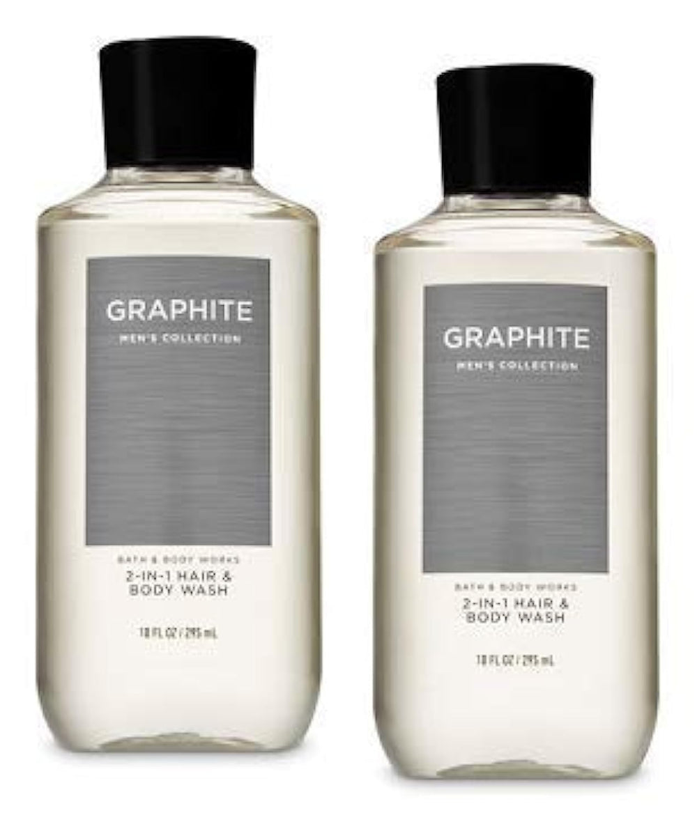 Bath & Body Works Hombre tres en uno para cabello, cara y cuerpo, doble pack grafito