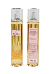 Bath & Body Works In The Stars mist label closeup shows warm notes