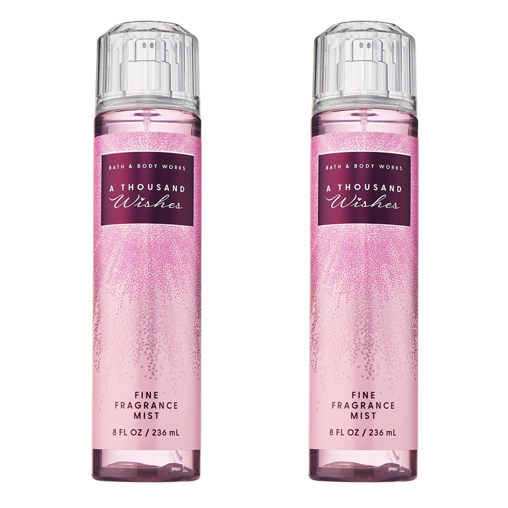 Bath & Body Works Thousand Wishes bottle pour showcases elegant design for everyday use.