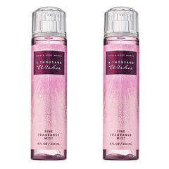 Bath & Body Works Thousand Wishes bottle pour showcases elegant design for everyday use.