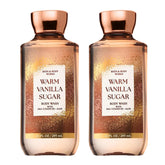 Bath & Body Works Warm Vanilla Sugar, botella-derrame visible para ver la fragancia