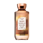 Bath & Body Works Warm Vanilla Sugar, espuma lujosa que deja la piel suave y limpia.