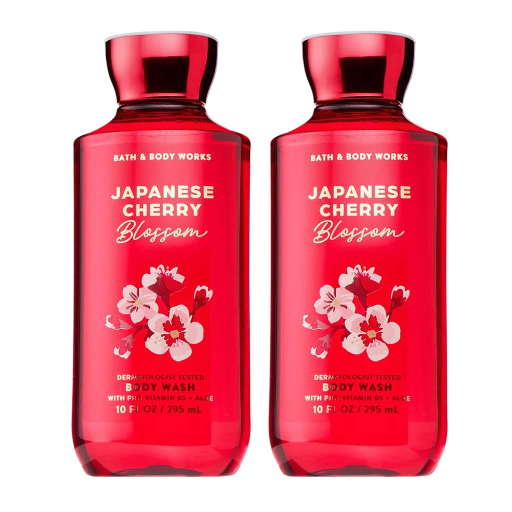 Bath & Body Works Japanese Cherry Blossom gel de ducha en botella, aroma floral suave para uso diario.
