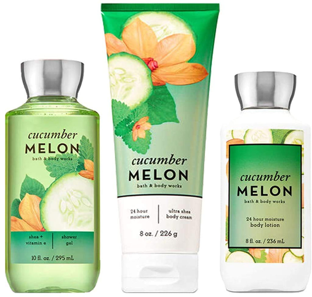 Bath & Body Works Pepino Melón, set regalo, para piel suave y fragancia fresca.