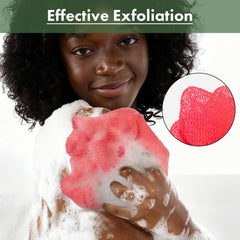 Bathway esponja de red africana con mango integrado para un agarre cómodo