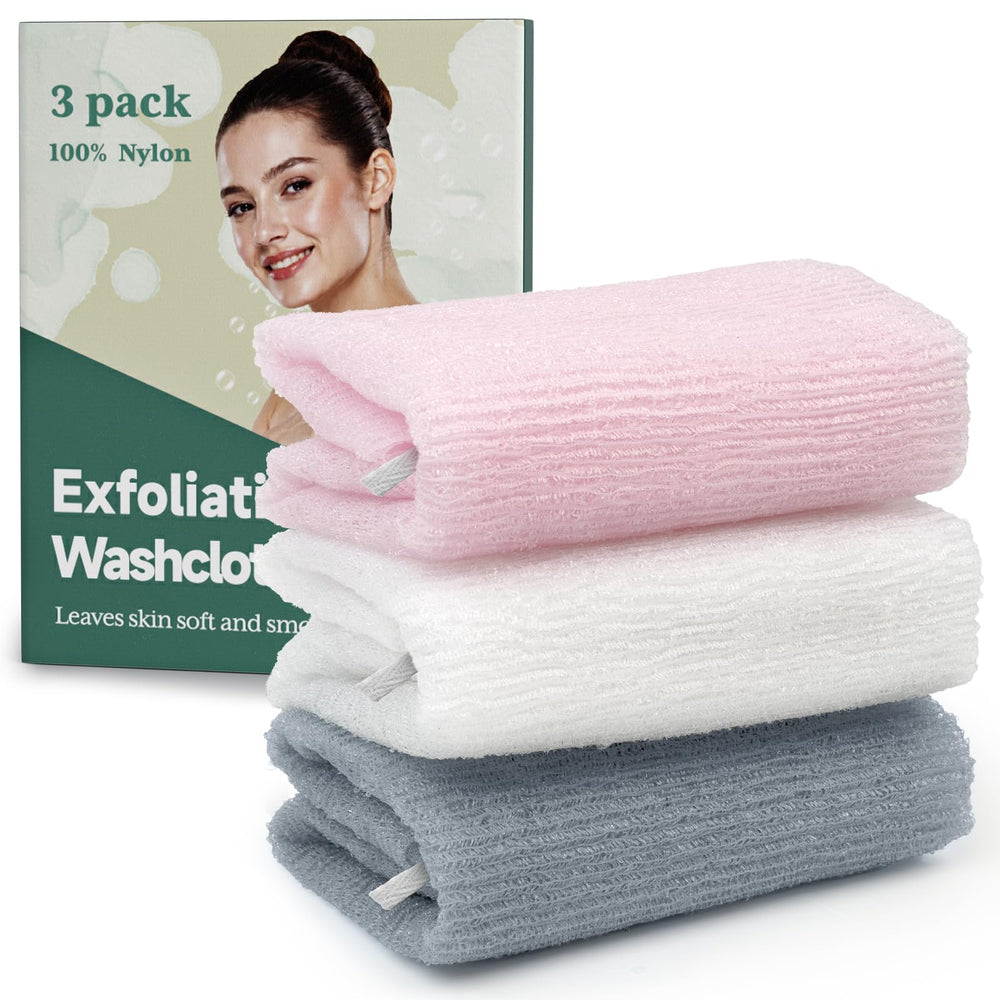 Bathway Exfoliating Washcloth front view for full-body exfoliation and rich lather.