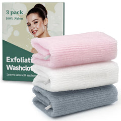 Bathway Exfoliating Washcloth front view for full-body exfoliation and rich lather.
