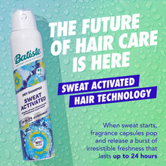 Batiste Champú en Seco Activado por Sudor rocía las raíces para frescura
