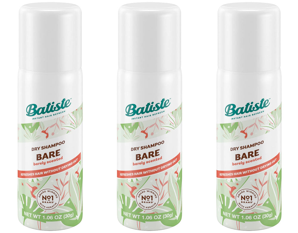 Batiste Bare Mini champú seco para viaje, refresca entre lavados sin agua